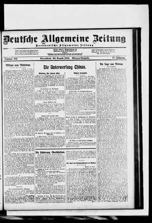 Deutsche allgemeine Zeitung vom 23.08.1919