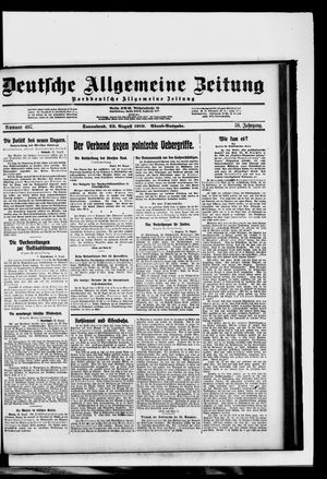 Deutsche allgemeine Zeitung vom 23.08.1919