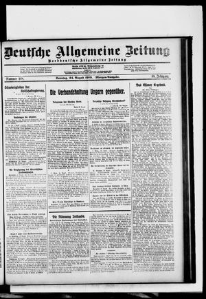 Deutsche allgemeine Zeitung vom 24.08.1919