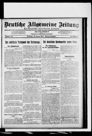 Deutsche allgemeine Zeitung vom 26.08.1919