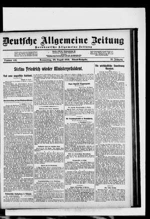 Deutsche allgemeine Zeitung vom 28.08.1919