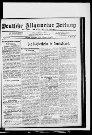 Deutsche allgemeine Zeitung vom 29.08.1919