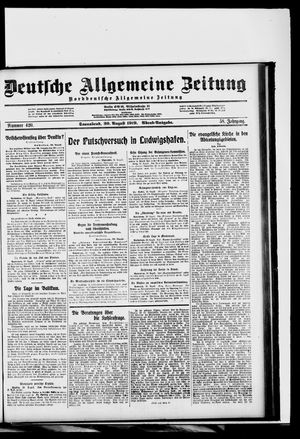 Deutsche allgemeine Zeitung vom 30.08.1919