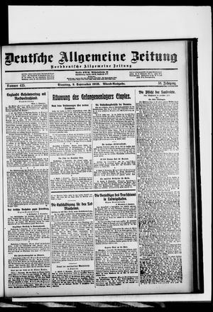 Deutsche allgemeine Zeitung vom 02.09.1919