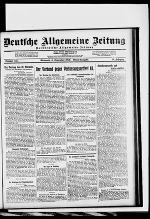 Deutsche allgemeine Zeitung vom 03.09.1919