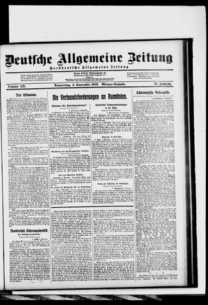 Deutsche allgemeine Zeitung vom 04.09.1919