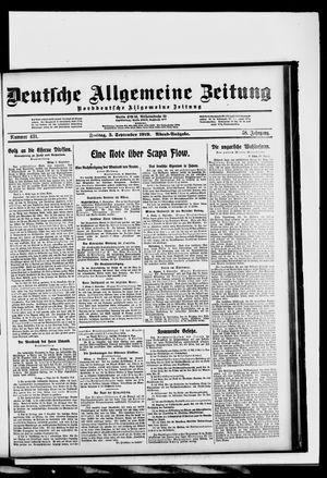 Deutsche allgemeine Zeitung vom 05.09.1919