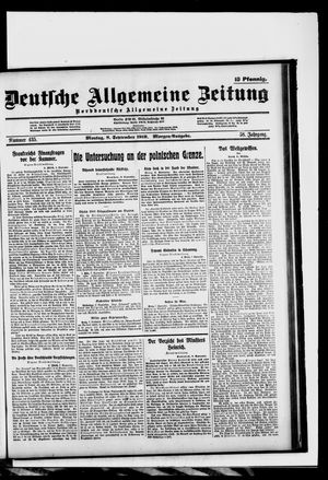 Deutsche allgemeine Zeitung vom 08.09.1919