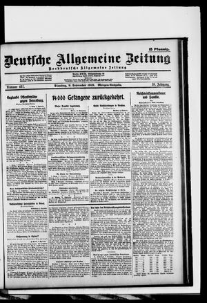 Deutsche allgemeine Zeitung vom 09.09.1919