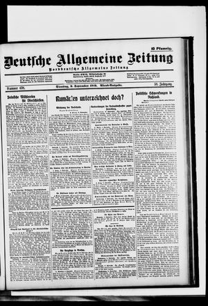 Deutsche allgemeine Zeitung vom 09.09.1919