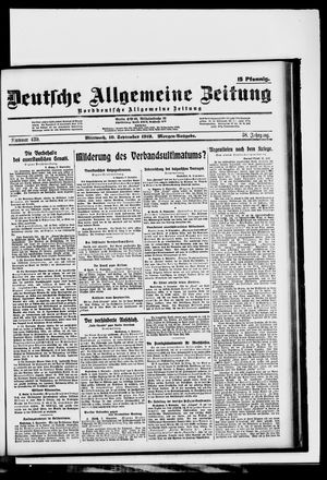 Deutsche allgemeine Zeitung vom 10.09.1919