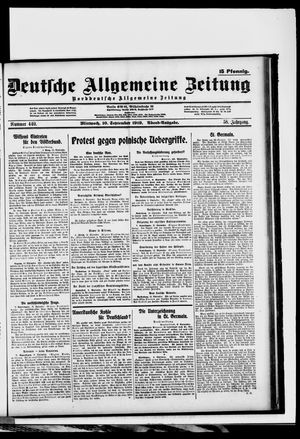 Deutsche allgemeine Zeitung vom 10.09.1919