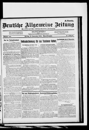 Deutsche allgemeine Zeitung vom 12.09.1919