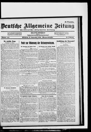 Deutsche allgemeine Zeitung vom 17.09.1919