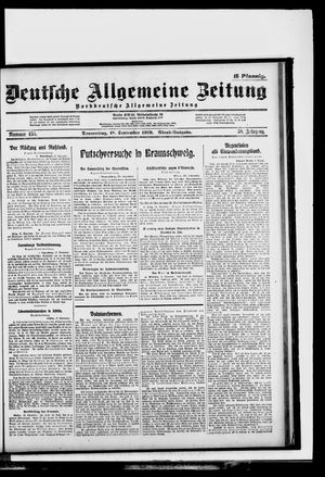 Deutsche allgemeine Zeitung vom 18.09.1919