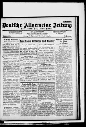 Deutsche allgemeine Zeitung vom 19.09.1919