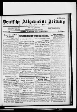 Deutsche allgemeine Zeitung vom 20.09.1919