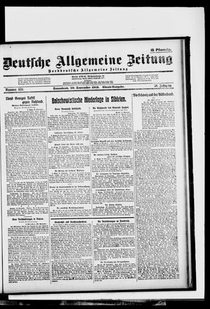 Deutsche allgemeine Zeitung vom 20.09.1919