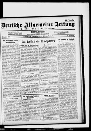 Deutsche allgemeine Zeitung vom 21.09.1919