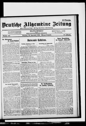 Deutsche allgemeine Zeitung vom 23.09.1919
