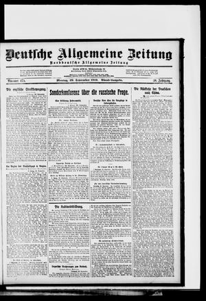 Deutsche allgemeine Zeitung vom 29.09.1919