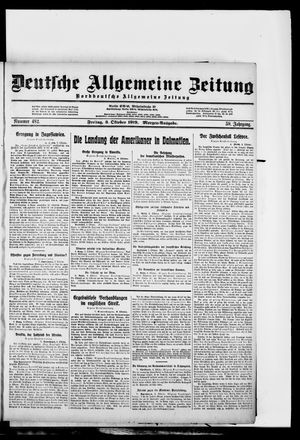Deutsche allgemeine Zeitung vom 03.10.1919