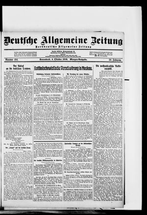 Deutsche allgemeine Zeitung vom 04.10.1919