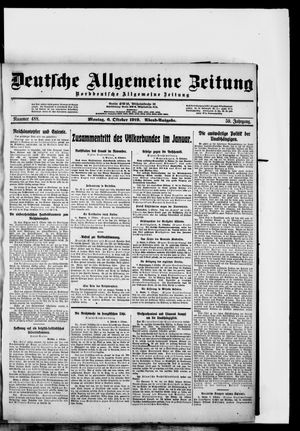 Deutsche allgemeine Zeitung vom 06.10.1919