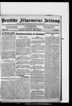 Deutsche allgemeine Zeitung vom 07.10.1919