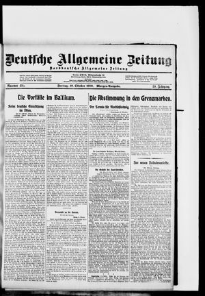 Deutsche allgemeine Zeitung vom 10.10.1919