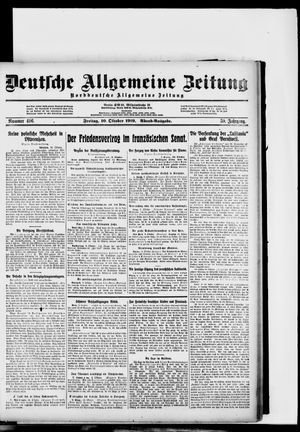 Deutsche allgemeine Zeitung vom 10.10.1919