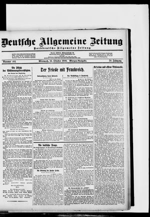 Deutsche allgemeine Zeitung vom 15.10.1919