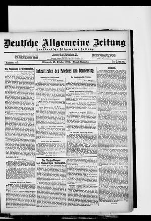 Deutsche allgemeine Zeitung vom 15.10.1919
