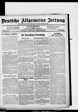 Deutsche allgemeine Zeitung vom 17.10.1919