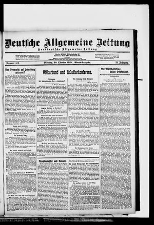 Deutsche allgemeine Zeitung vom 20.10.1919
