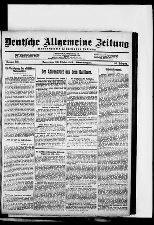 Deutsche allgemeine Zeitung vom 23.10.1919