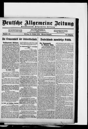 Deutsche allgemeine Zeitung vom 24.10.1919