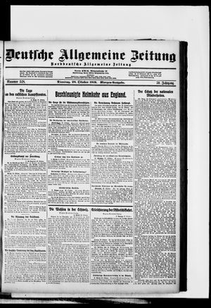 Deutsche allgemeine Zeitung vom 28.10.1919