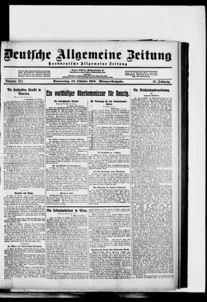 Deutsche allgemeine Zeitung vom 30.10.1919