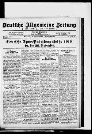 Deutsche allgemeine Zeitung vom 06.11.1919