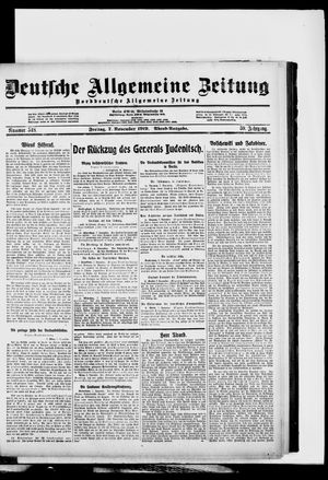 Deutsche allgemeine Zeitung vom 07.11.1919