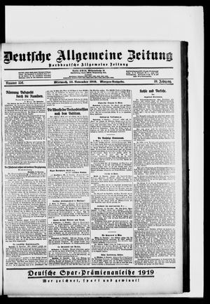 Deutsche allgemeine Zeitung vom 12.11.1919