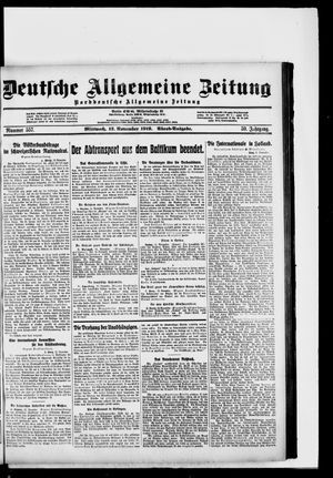 Deutsche allgemeine Zeitung vom 12.11.1919