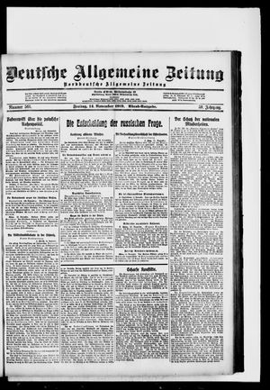 Deutsche allgemeine Zeitung vom 14.11.1919