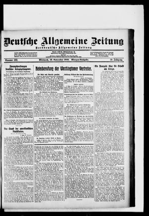 Deutsche allgemeine Zeitung vom 19.11.1919