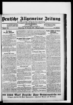 Deutsche allgemeine Zeitung vom 20.11.1919