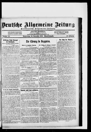 Deutsche allgemeine Zeitung vom 20.11.1919