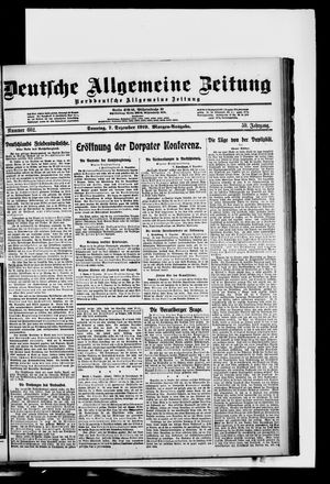 Deutsche allgemeine Zeitung vom 07.12.1919