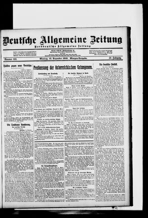 Deutsche allgemeine Zeitung vom 15.12.1919