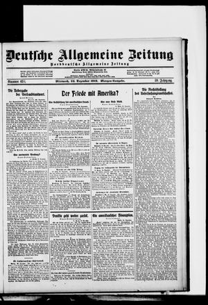 Deutsche allgemeine Zeitung vom 24.12.1919
